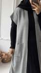 Uzun Yelek - Gri