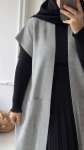 Uzun Yelek - Gri