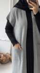 Uzun Yelek - Gri