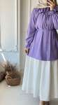 Yaka Detaylı Tunik - Lila