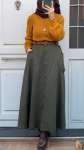 Cepli Gabardin Etek - Haki