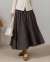 Beli Lastikli Kırışık Kumaş Etek - Antrasit