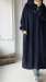 Gizli Düğmeli Uzun Kap - Lacivert