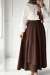 Krep Anvelop Kloş Etek - Kahverengi