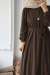 Nergis  Elbise - Kahverengi