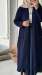 Şal Yaka Uzun Hırka - Lacivert