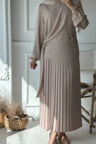 Alin Krep Etekli Takım - Taş