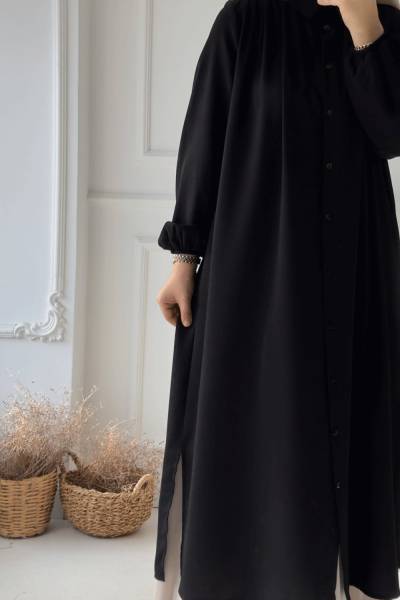 Amine Uzun Tunik - Siyah