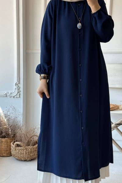 Amine Uzun Tunik -Lacivert