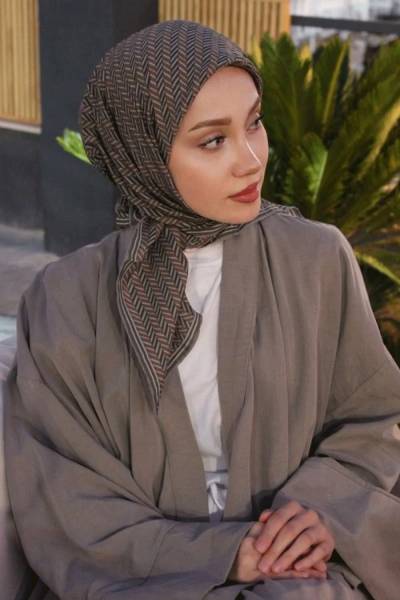 Anatolia Desenli Eşarp - Haki