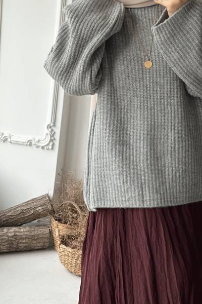 Bukre Oversize Kazak - Gri