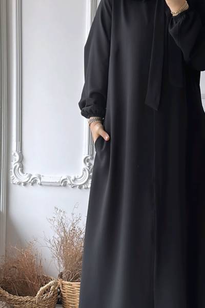 Cepli Krep Ferace - Siyah