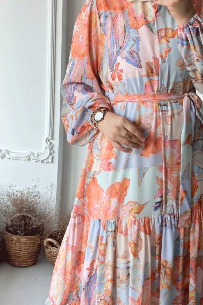 Ceylin Elbise - Turuncu