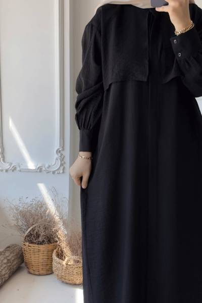 Dokulu Viskon Ferace - Siyah