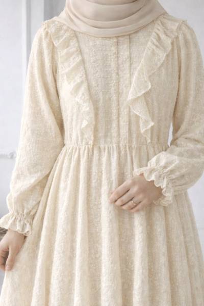 Esila Elbise - Krem