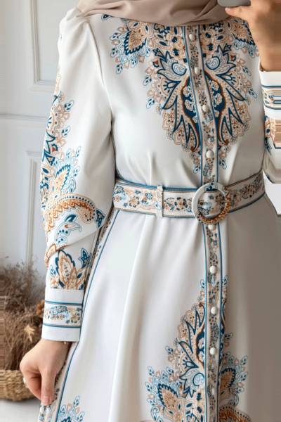 Exclusive Elbise-Beyaz