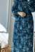 Fırfır Detaylı Şifon Elbise - Lacivert