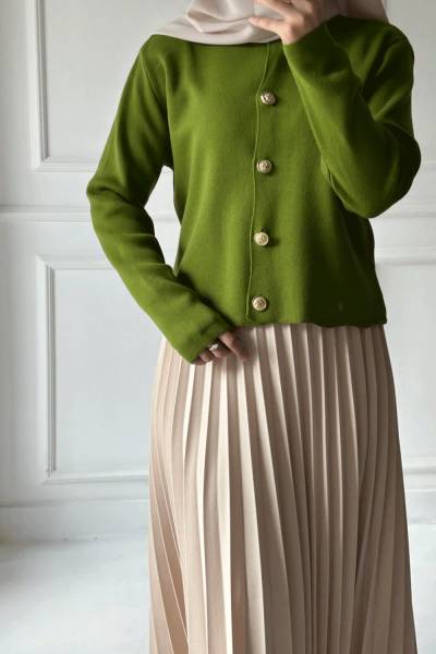 Flora Hırka - Çimen Yeşili