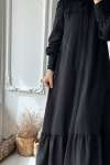Fisto Detaylı Elbise - Siyah