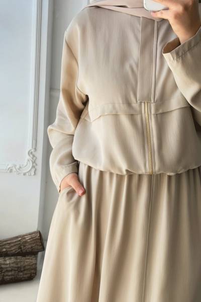 Helin Etekli Takım - Bej