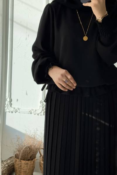 Hira Etekli Takım - Siyah