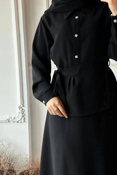 Hüma Etekli Takım - Siyah