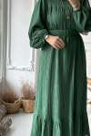 Kemerli Elbise - Yeşil