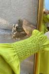 Kol Gipeli Ferace Elbise - Yağ Yeşili