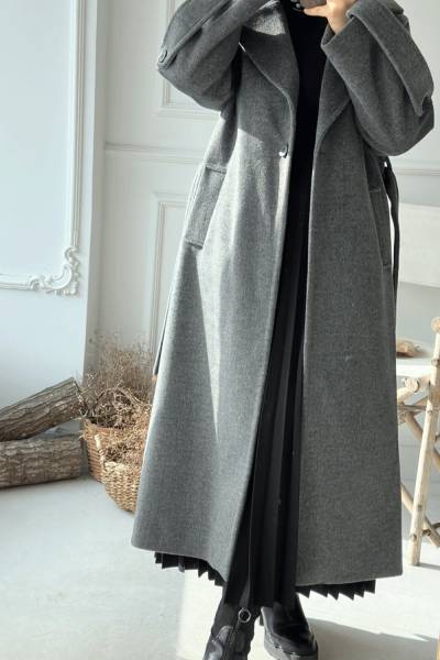 Kolu Apoletli Kuşaklı Kaban - Antrasit