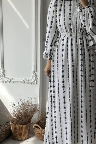 Melodi Elbise - Beyaz