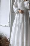 Naif Güpür Elbise - Beyaz