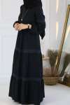 Naif Güpür Detay Elbise - Siyah