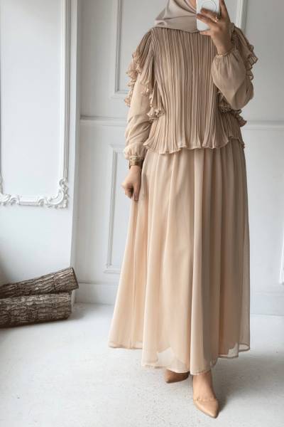 Nora Etekli Takım - Kum Beji