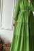 Önü Düğmeli Kat Kat Elbise - Fıstık Yeşili