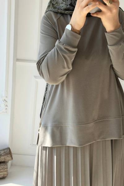 Piliseli Etekli Takım - Soft Haki