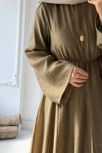 Piraye Elbise - Yağ Yeşili