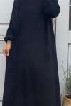 Pıtpıtlı Ayrobin Elbise - Siyah