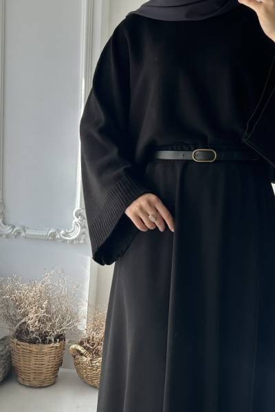 Reglan Kol Kısa Kazak-Siyah