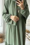 Sahra Ferace Elbise - Soft Yeşil