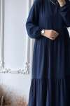 Sahra Ferace Elbise - Koyu Lacivert
