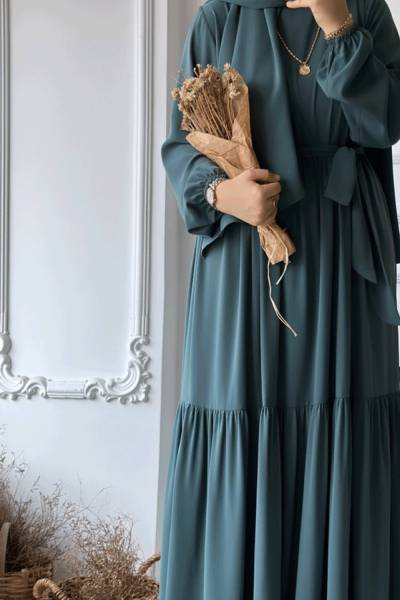 Sahra Ferace Elbise - Mint