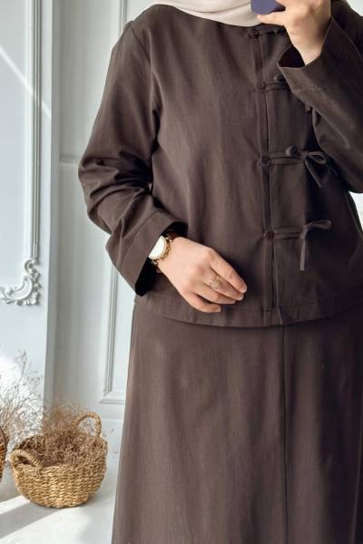 Talya Etekli Takım - Kahverengi