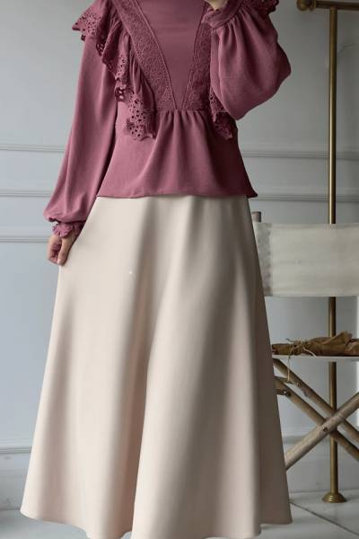 Naif Fistolu Bluz-Gül Pembe